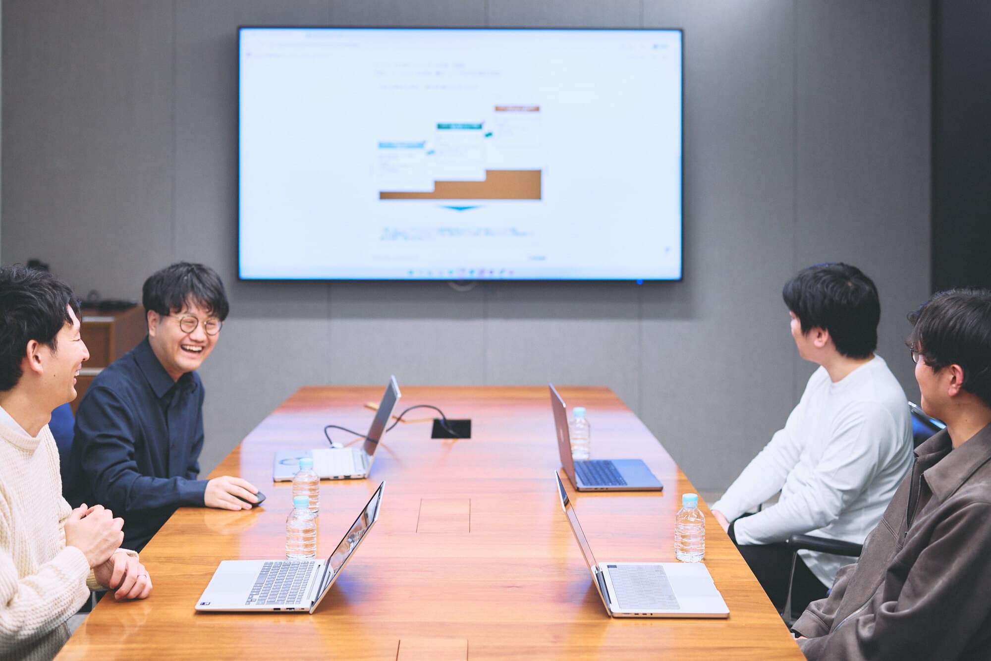 左から、三菱重工株式会社原田様、桜田様、ちょっと株式会社樋口、坪井